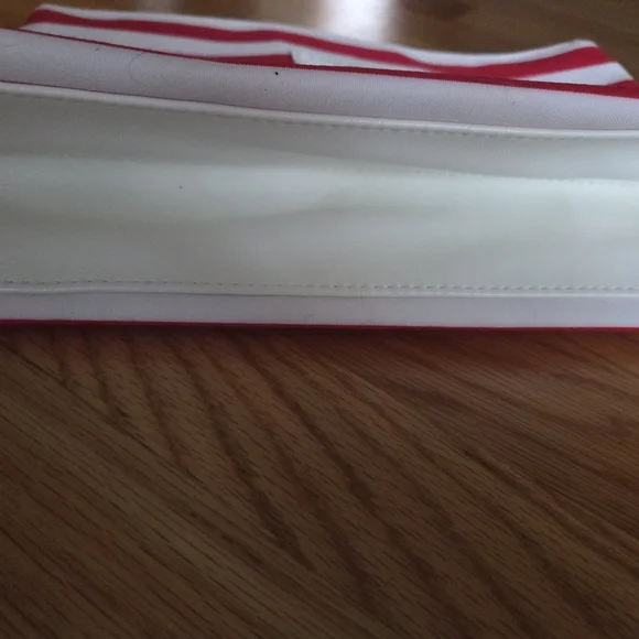 Lancome Red and White Striped Cosmetic Bag - Picture 6 of 6